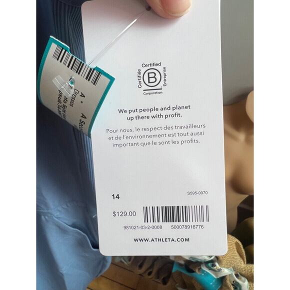 Athleta Brooklyn Jumpsuit Light blue athletic jumpsuit 14-NWT - Picture 7 of 11